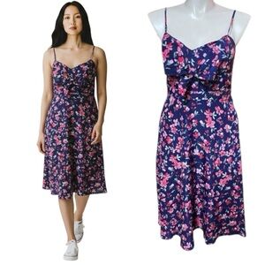 Eliza J Navy and Pink Floral Dress